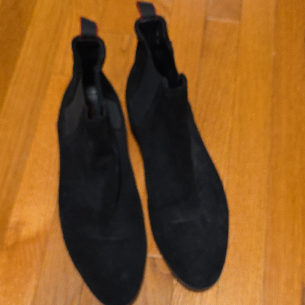 HUGO Black Suede Boots Size 12